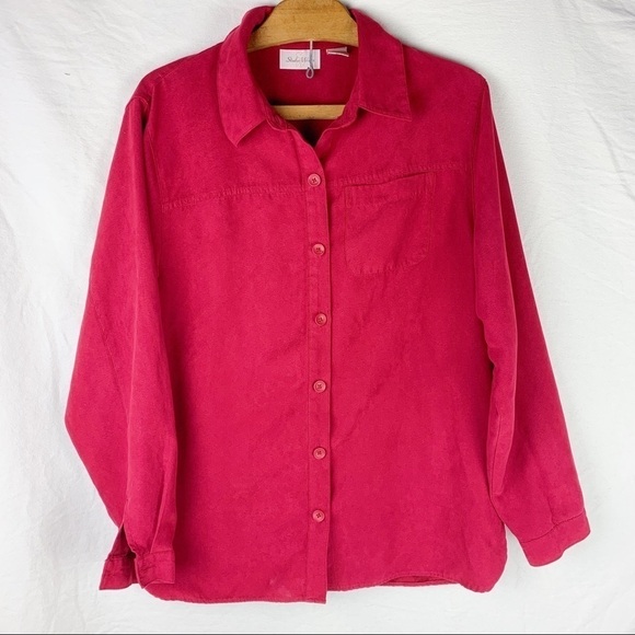 Studio Works Red Long Sleeve Button Up - Picture 1 of 3